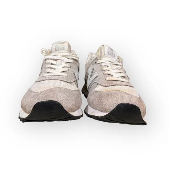 New Balance 574 Classic ML574EVN Men’s Size 8.5 Gray Suede Mesh Retro Sneakers - Picture 4 of 11